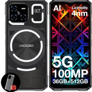 Doogee Blade GT Ultra 5G تلفن هوشمند ناهموار با جلوه نور LED ، 36 گیگابایت+512GB/2TB DDR5 تلفن ناهموار ، 4nm Dimpens D7300،6.72 "FHD+120Hz ، AI 100+32MP ANDOROD 14 تلفن بازی ، Face & Finger/Wifi6