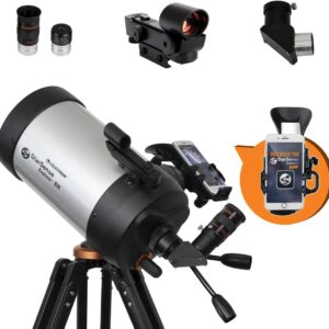 Celestron Starsense Explorer DX 5 اینچی با قابلیت برنامه کاربردی برنامه-130 میلی متر Schmidt-Cassegrain With Smartphone Dock & Starsense-سازگار با آیفون و اندرویدی-استفاده آسان برای مبتدیان