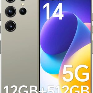 تلفن های همراه Ultra Ultra Ultra ، تلفن همراه 12 گیگابایتی+512 گیگابایتی ، صفحه نمایش Snapdragon 888،6.7'HD ، تلفن هوشمند قفل شده دوربین 108MP+48 مگاپیکسلی ، عمر باتری طولانی 6800mAh ، Android 14 ، Dual-Sim/5G/GPS (خاکستری)