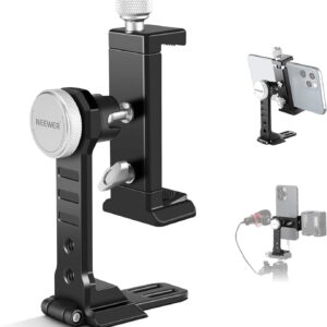 آلیاژ آلومینیوم Mount Mount Aluminum Mount Mount Mount Mount Mount ، گیره نگهدارنده تلفن قابل چرخش با کفش سرد و پایه Arca سازگار با آیفون 15 Pro Max Galaxy S24 Ultra Pixel & 2.6 "-4" تلفن های هوشمند گسترده