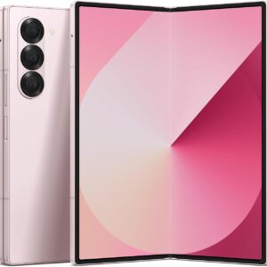 سامسونگ Galaxy Z Told 6 Ai تلفن همراه ، 512 گیگابایتی تلفن هوشمند اندرویدی قفل نشده ، دایره برای جستجو ، مترجم زنده Handsfree ، ویرایش عکس های AI ، صفحه بزرگ ، 2024 ، ضمانت سازنده 1 ساله ، صورتی