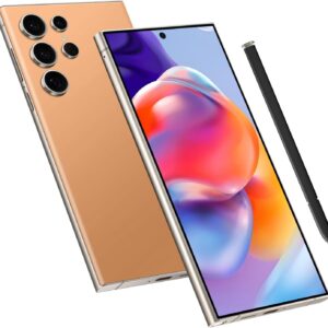 C24 Ultra Smartphone ، تلفن همراه قفل نشده 6+256 گیگابایتی ، Android 13.0 ، 48+108MP دوربین زوم ، قلم ساخت ، باتری طولانی 6800mAh ، سیم کارت دوتایی ، صفحه نمایش 6.8 "HD ، شناسه صورت/قفل اثر انگشت/GPS (نارنجی)