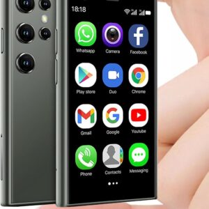 تلفن مینی برای بچه ها قفل تلفن هوشمند 4.0 "HD صفحه لمسی مینی تلفن اندرویدی Quad Core 3G+32G تلفن های همراه کوچک دوتایی برای شناسه چهره دانشجویی بهترین هدیه برای بچه ها - سبز