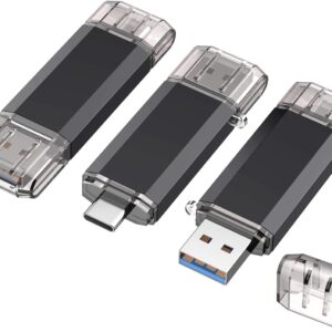 Vansuny 3 Pack 32 گیگابایتی USB C Flash 2 در 1 OTG USB 3.0 + USB C حافظه چوب با Keychain Type Type Thumb Drive Drive Photo Stick Stick Drive برای تلفن های هوشمند اندرویدی ، رایانه ها ، مک بوک ، تبلت ، رایانه