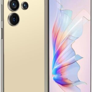 Echoamo S25 Ultra Cell Phone 5G تلفن قفل نشده ، تلفن هوشمند با قلم ابزار ، Android 15.0 تلفن همراه 8 گیگابایتی+256 گیگابایتی دوتایی دوتایی دوتایی (طلا)