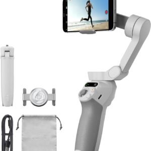DJI OSMO MOBILE SE ، تلفن 3 محوره Gimbal ، قابل حمل و تاشو ، تثبیت کننده گیمبال برای آیفون ، آندریود ، تیراندازی ، فعال کننده 6.0 ، تثبیت کننده vlogging برای YouTube ، Tiktok ، Travel