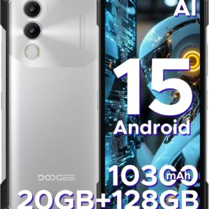 Doogee Blade 20 Android 15 تلفن هوشمند ناهموار ، 10300mAh/18W سریع ، 128 گیگابایتی/TF 2TB Core Core تلفن ناهموار ، تلفن همراه 6.6 "HD+90Hz ، دوربین 16MP ، تلفن ضد آب IP68/IP69K ، NFC/Face/GPS