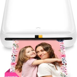 چاپگر عکس هوشمند فوری Kodak Step - چاپگر موبایل بی سیم مینی رنگ قابل حمل - Zink 2x3 "عکس های برگشت پذیر - بلوتوث سازگار با دستگاه های iOS و Android - برنامه ویرایش سرگرم کننده - سفید