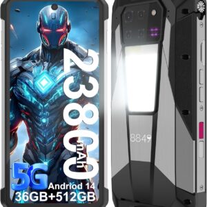 8849 Tank 3 Pro Smartphone 2024 ، 23800mAh Projector Lough Phone 97DB بلندگو بلند ، 36 گیگابایتی+512 گیگابایتی دوتایی SIM 5G Android 14 تلفن های همراه تلفن همراه 6.79 "صفحه نمایش بزرگ ، کمپینگ نور/2TB Expand/OTG