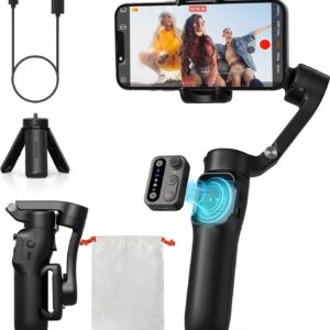 تثبیت کننده Gimbal Hohem ISTEADY X3 SE برای آیفون ، تثبیت کننده تلفن با کنترل از راه دور قابل جدا شدن ، تلفن قابل حمل 3 محوره قابل حمل Gimbal برای Android & Iphone 16 15 Pro Max ، ایده آل برای سفر به مسافرت