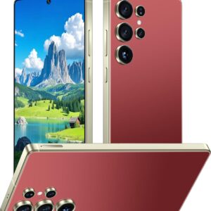 i25 Ultra 5G تلفن هوشمند قفل نشده ، 12 گیگابایتی+512 گیگابایتی 7000mAh تلفن همراه به طور کامل برای اندروید 14،6.99 "صفحه نمایش قفل نشده صفحه نمایش HD ، 68MP+108 مگاپیکسلی دوربین دوتایی/سیم کارت دوگانه/اثر انگشت (شراب قرمز)