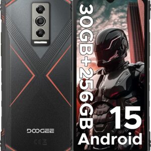 Doogee Blade10 Pro (2025) Android 15 تلفن ناهموار ، 10.7 میلی متر فوق العاده نازک ، 30 گیگابایت+256 گیگابایتی/TF 2TB ، 6.56 اینچی HD+90Hz Smartphone ، 5150mAh ، 50MP+8MP دوربین ، NFC/Widevine L1/Face ID/IP68/IP68/IP69K/3 Card Card (قرمز)