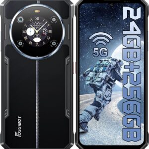 FOSSIBOT F109 تلفن هوشمند ناهموار قفل 5G - 24 گیگابایتی+256 گیگابایت تلفن های همراه ROM ، باتری 10600mAh ، 6.745 '' 'DIAL DISPLAY ANDROID 14 SIM PHONE Dual Dual ، دوربین 50MP AI ، تلفن ضد آب IP68/69K ، NFC/OTG/GPS