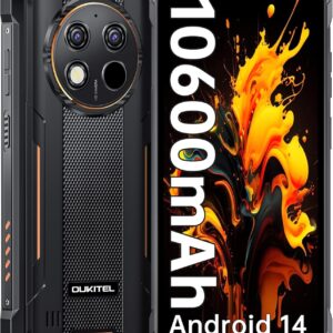 تلفن هوشمند ناهموار Oukitel WP28S - Android 14 تلفن ناهموار قفل نشده ، Octa Core 16 GB 128GB 1TB ، باتری 10600mAh IP68 تلفن همراه آب ، 6.52 "FHD+، 4G Dual Sim ، NFC ، OTG ، GPS ، T -Mobile ، BT5.0000