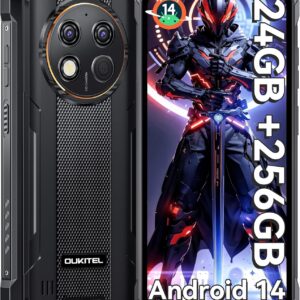Ukitel G1 Smartphone Unlocked Unlocked - 24+256GB/1TB Android 14 تلفن همراه ناهموار ، 6.52 اینچی HD Display 10600mAh Battery 48MP دوربین عقب IP68/IP69K تلفن ضد آب ، دوتایی SIM/NFC/انگشت 2025