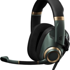 EPOS H6PRO - هدست بازی آکوستیک بسته با میکروفون - گوش بیش از حد - آسانسور به جنین - هدست Xbox/PS4/PS5/PC - لوازم جانبی بازی (سبز)