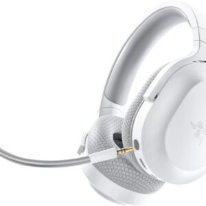 Razer Barracuda X بازی چند پلتفرمی بی سیم و موبایل بر روی هدست گوش با کوسن های فوم حافظه قابل تنفس (جیوه سفید ، تجدید شده)