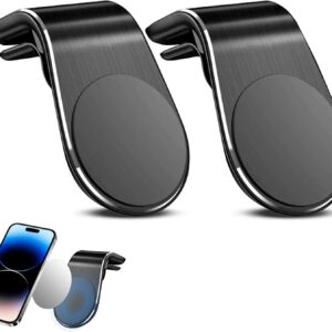 براکت مغناطیسی ناوبری تلفن همراه 2pcs ، L نوع 360 درجه تلفن قابل چرخش ، براکت ناوبری مغناطیسی برای هر تلفن هوشمند (سیاه)