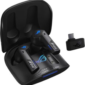 هدفون های بازی بی سیم ASUS ROG CETRA (2.4 گیگاهرتز و بلوتوث 5.3 ، ROG Speednova ، 24 بیتی 96 کیلوهرتز صوتی ، دیراک اوپئو ، میکروفن های AI-Conduction ، ANC سازگار ، 46 ساعت باتری)-سیاه