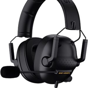 هدست بازی Senzer SG500 SURROUN SOUND PRO با میکروفون لغو سر و صدا - بالشتک فوم حافظه نرم - هدفون قابل حمل قابل حمل برای رایانه شخصی ، PS4 ، PS5 ، Xbox One ، سوئیچ - سیاه