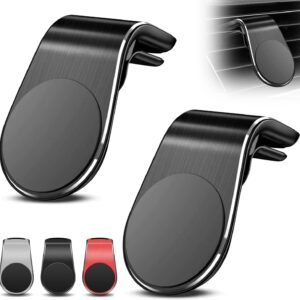 2pcs تلفن همراه ناوبری موبایل ، براکت مغناطیسی ، L نوع 360 ° Rotable Phone Mount ، براکت ناوبری مغناطیسی ، نگهدارنده تلفن همراه ماشین جهانی آهنربا ، نصب آهنربای قوی برای هر تلفن هوشمند (سیاه)