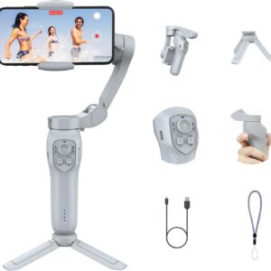 تثبیت کننده Gimbal برای تلفن های هوشمند ، تلفن 3 محوره Gimbal برای Android & Iphone 14 Pro Max ، تثبیت کننده تلفن برای ضبط ویدیویی با ردیابی صورت/شی ، کیت vlogging ، قابل حمل-jcrobot iSleeky l7c pro…