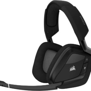 هدست بازی بی سیم Corsair RGB Elite-7.1 صدای فراگیر-میکروفون omni-Directional-Earpads مش میکروفیبر-حداکثر محدوده 40ft-سازگار با ICue-PC ، Mac ، PS5 ، PS4-کربن