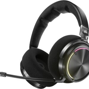 Corsair Virtuoso Max بی سیم به طور رسمی دارای مجوز Xbox Series X | S هدفون بازی - Dolby Atmos ، لغو سر و صدای فعال ، بی سیم و بلوتوث 2.4 گیگاهرتز ، کنترل صوتی بازی/گپ ، رایانه شخصی ، PS5/PS4 - کربن