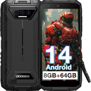 تلفن هوشمند Doogee S41T ، باتری Android 14 6300mAh ، 8 گیگابایت+64 گیگابایتی ، 4G Sim Sime Smart Smart ، دوربین 13MP ، تلفن همراه ضد آب IP68 ، قفل صورت ، NFC/T-Mobile