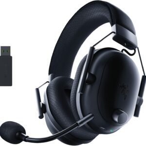 هدست بازی بی سیم Razer Blackshark V2 Pro 2023 نسخه: میکروفون قابل تنظیم - پروفایل های FPS تنظیم شده - درایورهای 50 میلی متر - گوشواره های جدا شده سر و صدا w/فوم حافظه فوق العاده نرم - 70 ساعت باتری - سیاه
