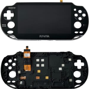 Black LCD Display Touch Screen Digitizer Glass Assembly with Bezel Replacement for PlayStation PS Vita PSV 1000 1001 PCH-1001 PCH-1101