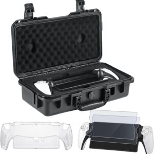 Hard Carrying Case Bundle for PlayStation Portal Remote Player, Accessories Kit Includes Waterproof Travel Bag, Protective Case and Screen Protectors for PS Portal