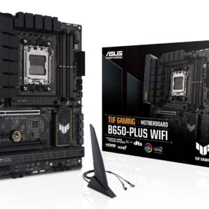 ASUS TUF GAMING B650-PLUS WIFI AMD B650 AM5 RYZEN ™ Desktop 9000 8000 و 7000 مادربرد ATX ، 14 مرحله قدرت ، PCIE® 5.0 M.2 ، حافظه DDR5 ، WiFi 6 و 2.5 GB اترنت ، USB4® پشتیبانی Aura Sync