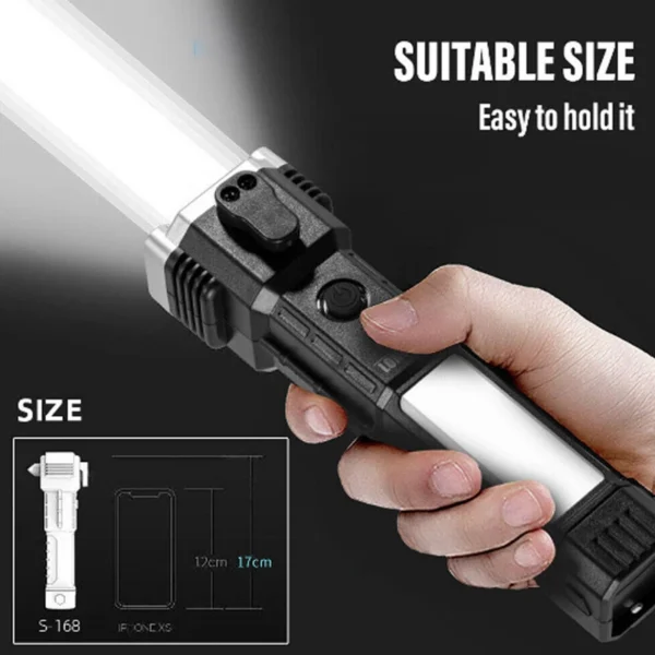 چراغ قوه دستی مدل 8 کاره led torch - تصویر 10
