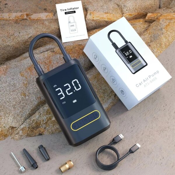 پمپ باد لاستیک هوشمند قابل حمل مدل ATJ-8466 - تصویر 7